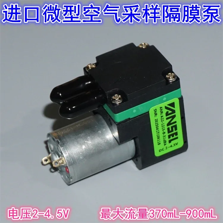 Imported micro diaphragm sampling air pump vacuum pump 2-4.5V precision sampling air replaces Thomas diaphragm