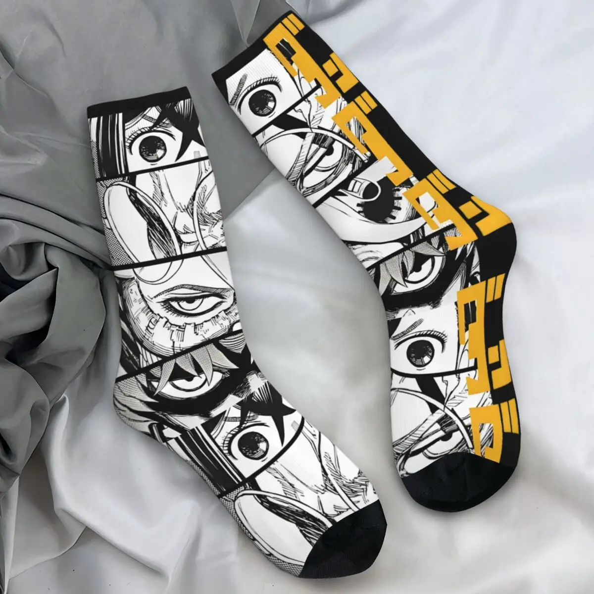 

Dandadan аниме носки с глазами осенние чулки готические мужские теплые мягкие носки дизайн нескользящие носки для скейтборда