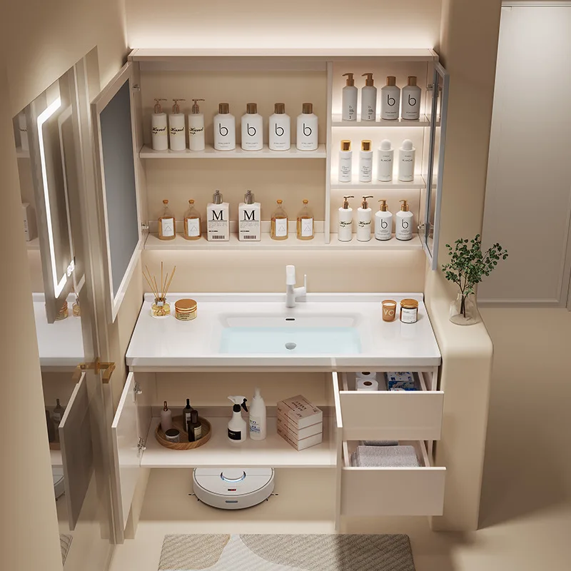 

Керамический шкаф для ванной комнаты с интегрированной раковиной и унитазом - дизайн в стиле Wind для декора ванной