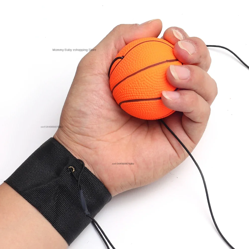 Wrist Return Ball Elasticity Rubber Ball for Wrist Exercise Hand Strengthening Outdoor Indoor Bouncy Ball Wristband Kids Toys