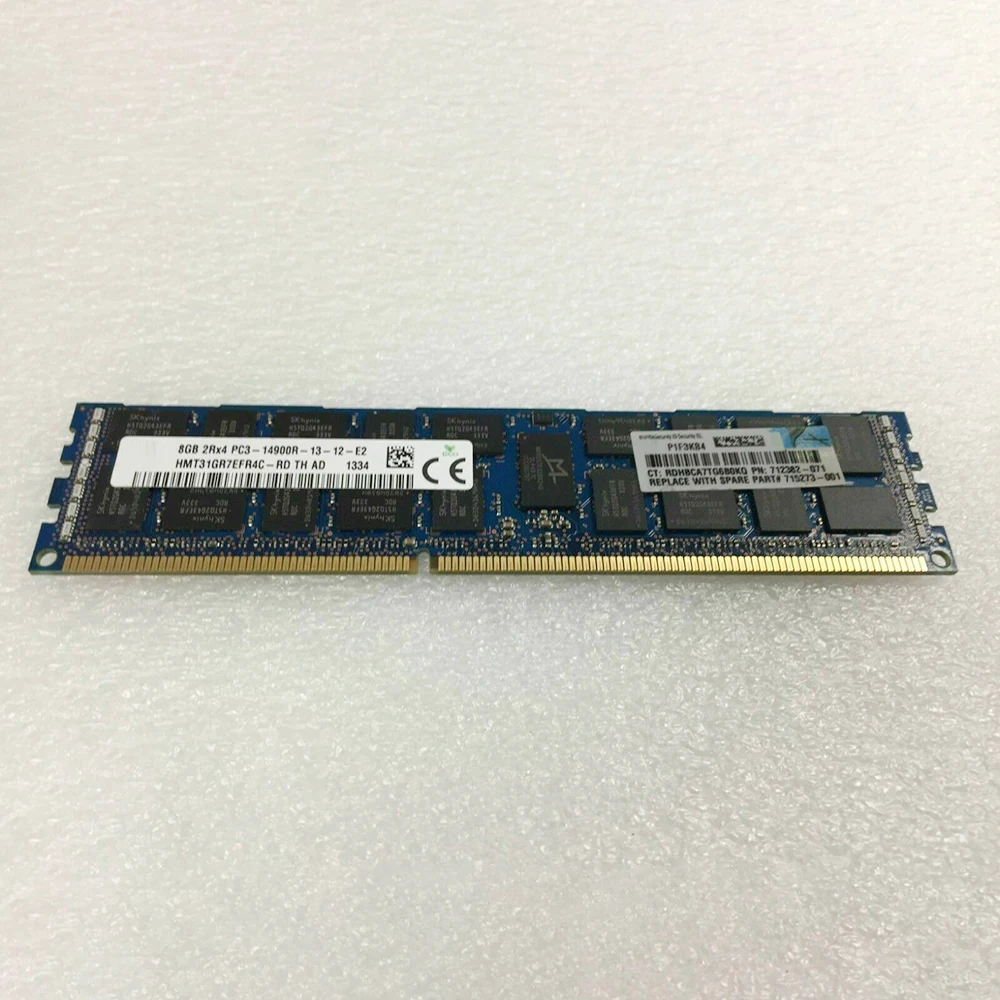 1PCS 712382-071 708639-B21 715273-001 8GB DDR3 1866 ECC REG Server Memory
