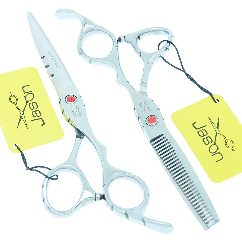 Jason 5.5/6 inch Barber Hair Cutting Scissors Set Kit Salon Hair Shears Japan 440c Professional Hairdressing Styling Tool A0017D