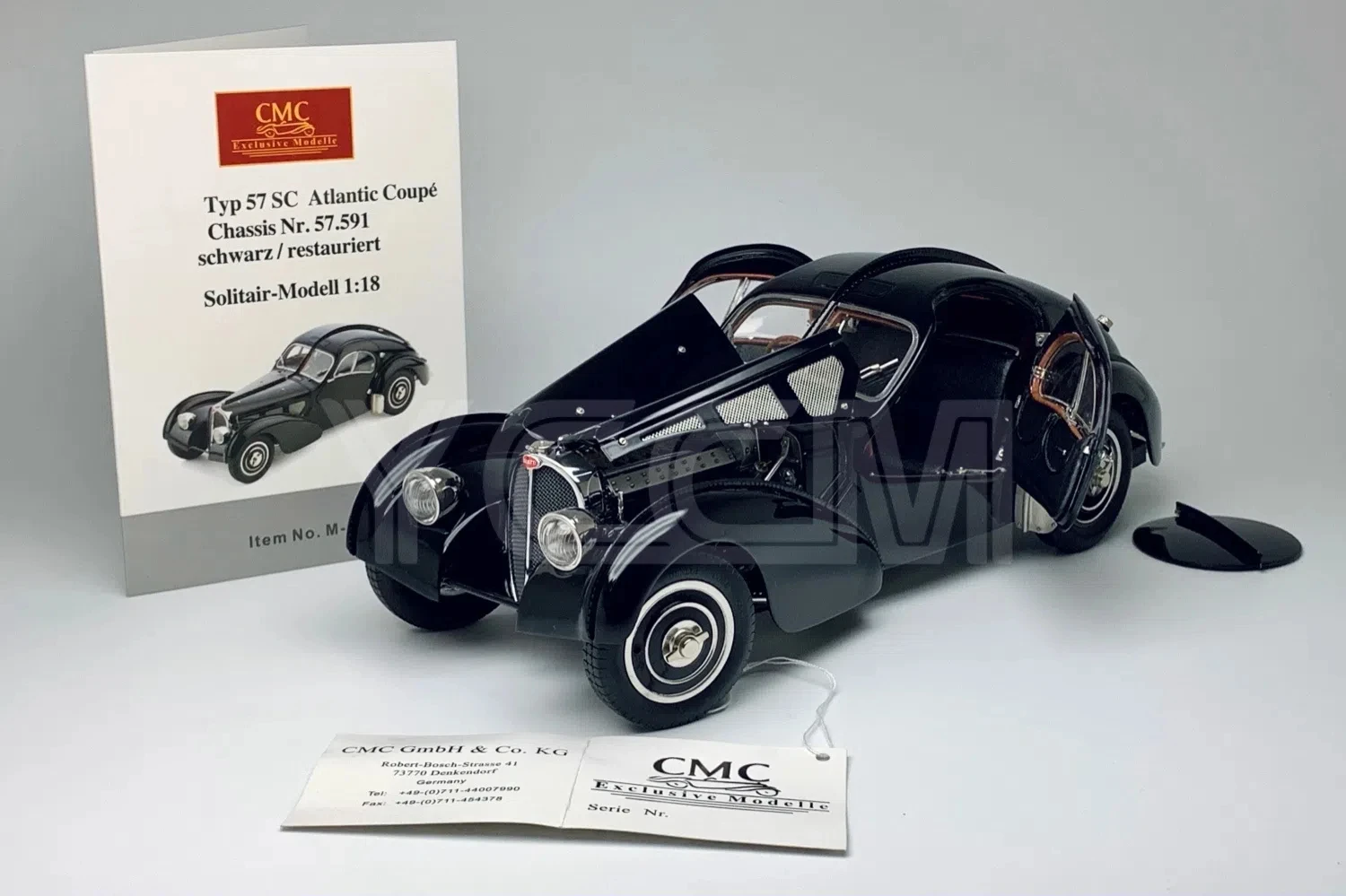 

CMC 1:18 57 SC Type Atlantic 1938 Vintage Car Simulation Limited Edition All Open Alloy Metal Static Car Model Toy Gift