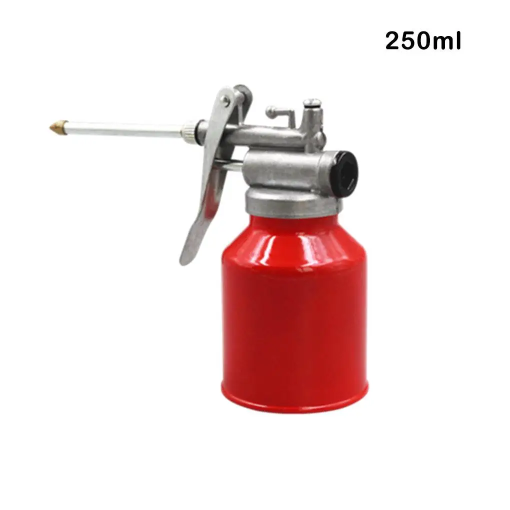 250/400ml High Pressure Pump Oil Can Spout Thumb Pump Workshop Oiler Oil Can Vehicle Lubricant Metal Oiler