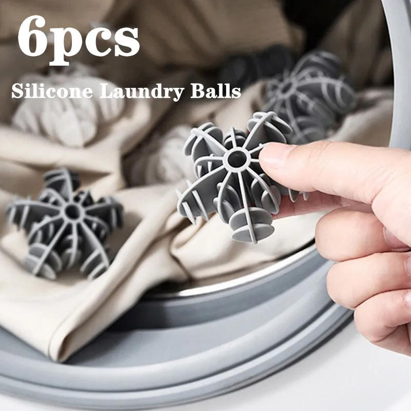 Silicone Magic Laundry Balls Clothes Stain Removal Anti-tangle Laundry Ball  Reusable Clothes Hair Remover Catcher Cleaning Tool