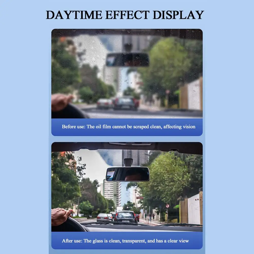 Автомобильная масляная пленка для стекла автомобиля, удаление пятен, Глубокая очистка заднего вида автомобиля, зеркальное зеркало автомобиля, уход за ветровым стеклом, пыль, красота F1J2