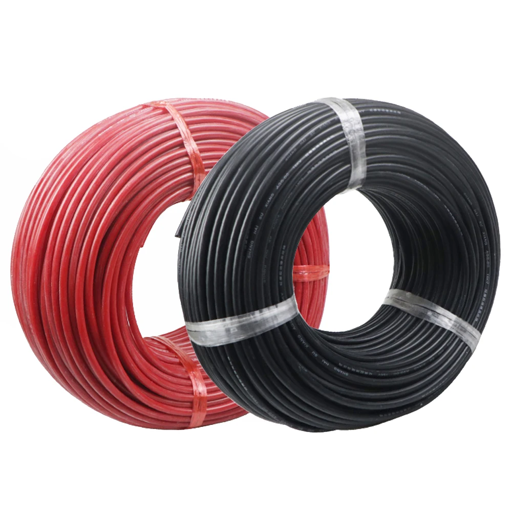 10m/lot Silicon Wire 8 10 12 14 16 18 20 22AWG Heatproof Soft Silicone Silica Gel Wire Cable (5m Red+5m Black) DIY Part