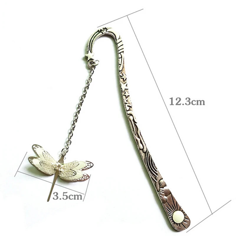 Creative Luminous  Glow In The Dark Butterfly Dragonfly Bookmark Book Marker Stationery DIY Bookmarks  Gift