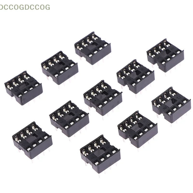 

20pcs Type 8 PIN Chip Base Circuit IC Connector DIP-8PIC Round Hole 8 Pins 2.54MM DIP DIP8 IC Sockets Adaptor Solder