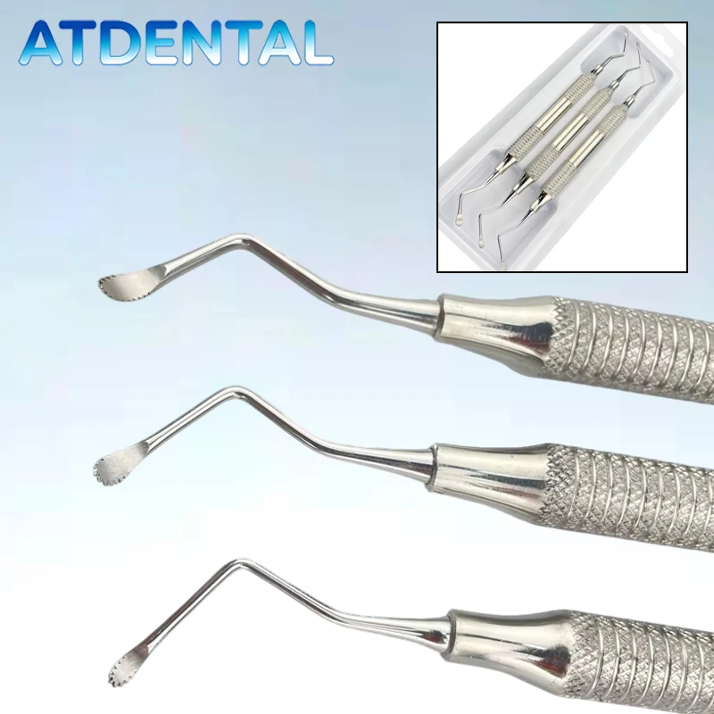 

Набор из 3 инструментов для чистки зубов: кюретки Грейси и периодонтальные инструменты для удаления зубного камня