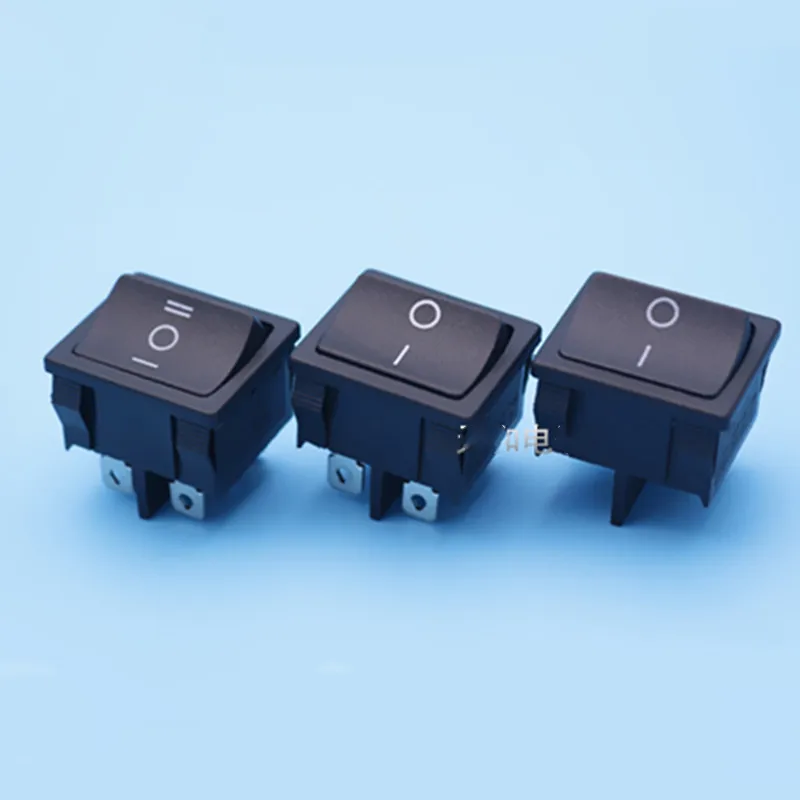 5 шт. DPDT черный 125 В/10A 250 В/6A SPST ВКЛ-ВЫКЛ фиксация клавишный переключатель 6 контактов