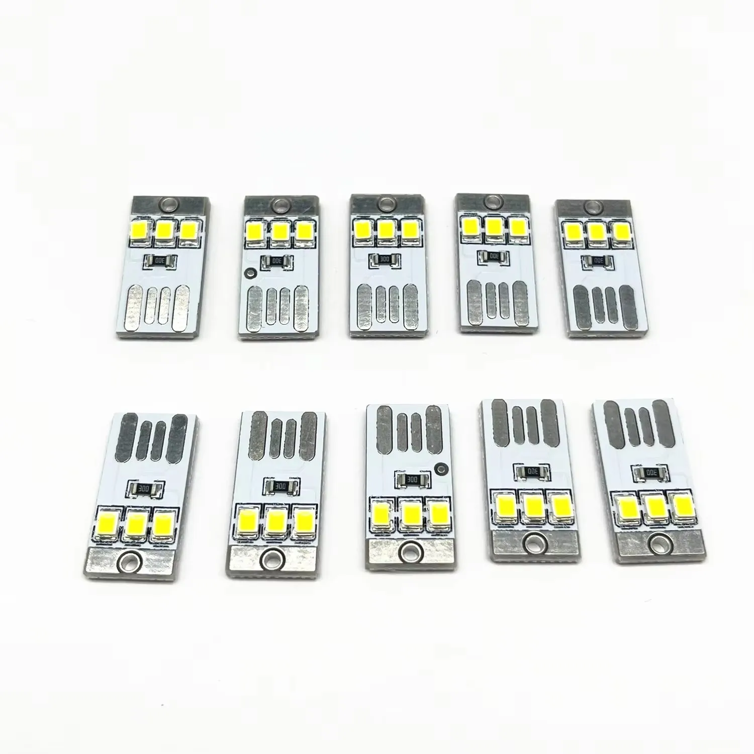 10PCS  Mini Night USB LED Keychain Portable Power White Board Pocket Card Lamp Bulb LED Black Board