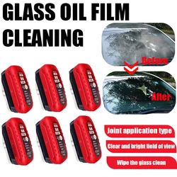 Car Glass Oil Film Remover Powerful Windshield Cleaner Car Glass Sponge Cleaning Brush Water Spots Stain Removal Auto Detailing