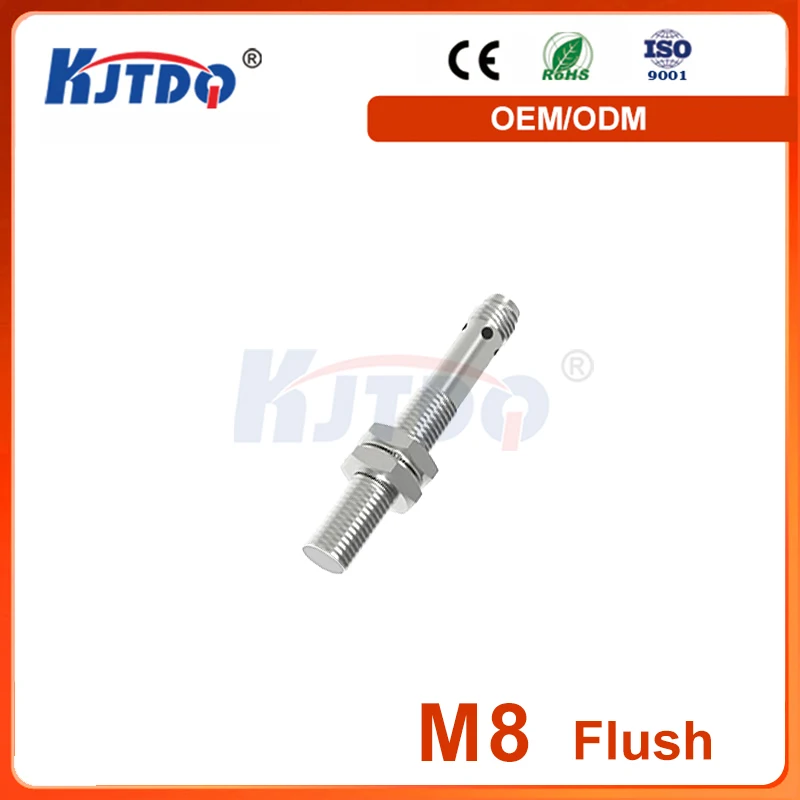 M8 Waterproof Flushed 2 Wire 3 Wire Sn 1mm Chrome -40℃ Low Temperature Inductive Proximity Sensor long Service Life