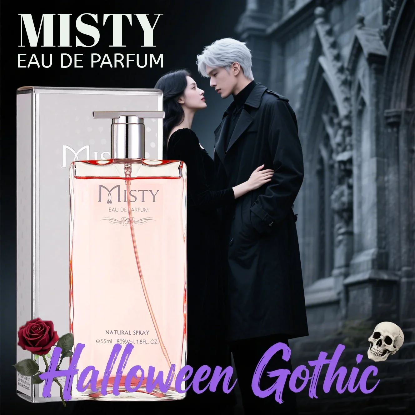 

Perfume Women, 55ML Spray Perfume with Floral, Sandalwood & Vanilla Scents, Long-Lasting Fragrance, Suitable for Daily Wear