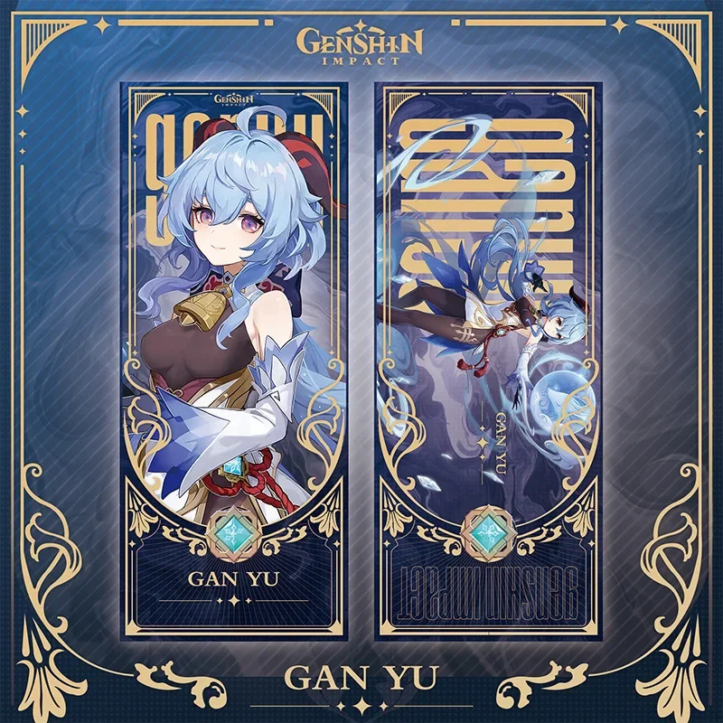 Clorinde Sigewinne Wriothesley Kamisato Ayato Popular Game Peripheral Laser Ticket Double-sided Gold Stamping Bookmark Gifts