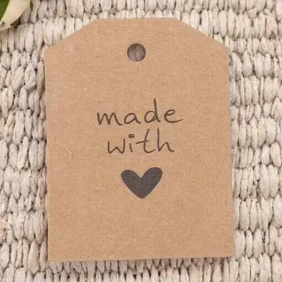 

100Pcs Kraft Paper Wedding Favor Tags with Twine for Gift Labeling Party Favors Table Settings Decoration Fish Tail Shape