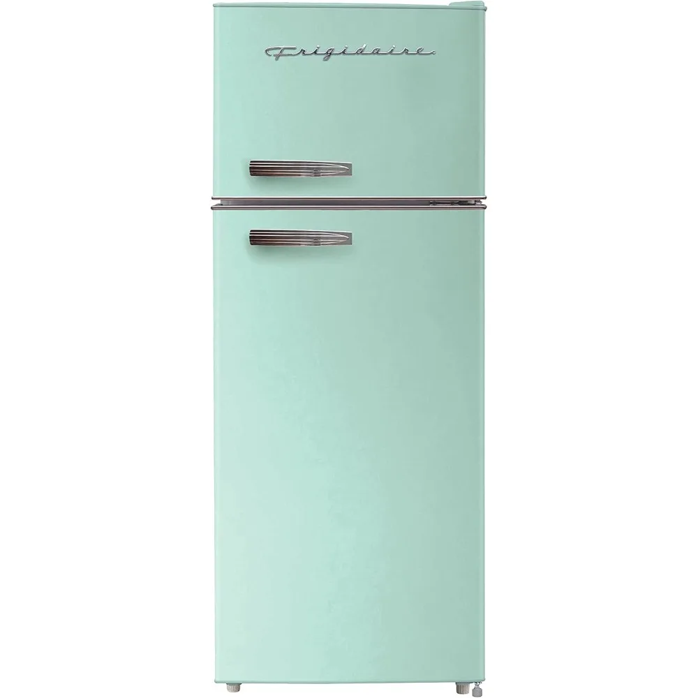 

2 Door Apartment Size Refrigerator with Freezer, 7.5 cu ft, Retro, Mint