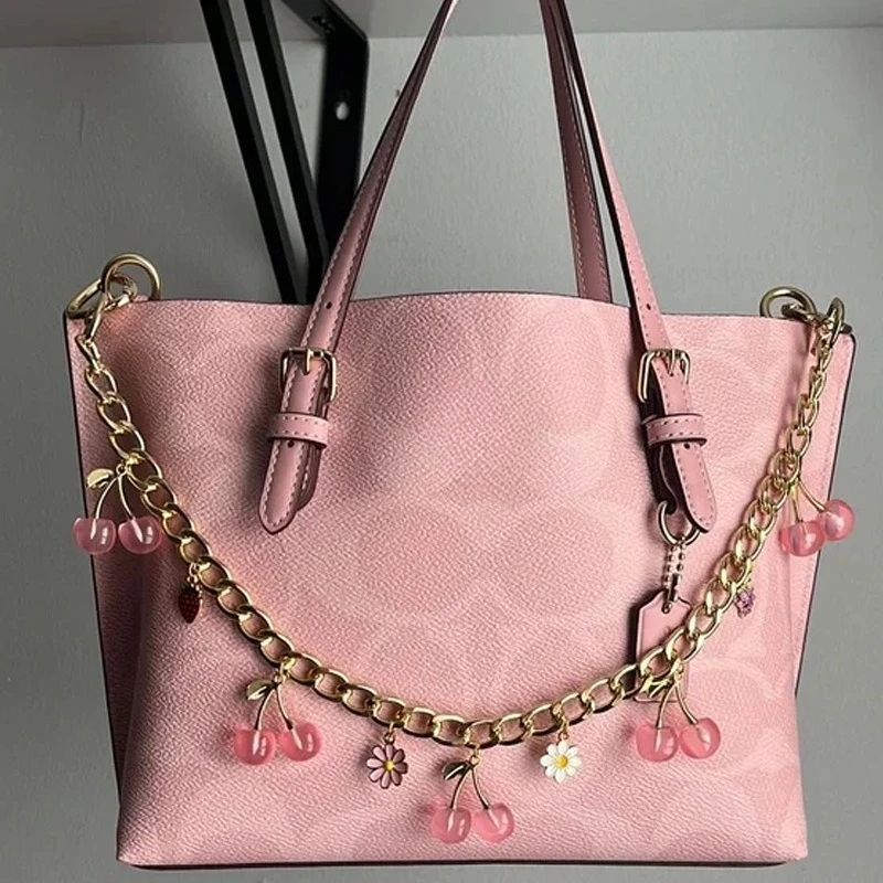 

Новинка 2025 года, цепочка для сумки, ниша, модные украшения для девочек, розовая вишня, вишня, подвеска-цепочка, хит продаж, цепочка для сумки