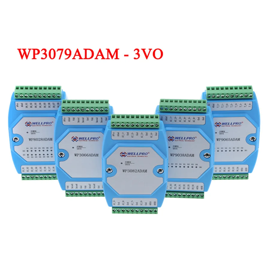 Módulo Analógico Modbus RTU, Saída De Tensão De 3 Canais, Protocolo De Comunicação, 0-10V, RS485, WP3079ADAM