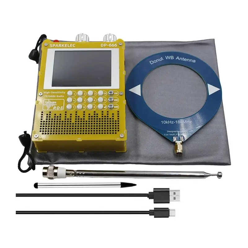 

Радиоприемник DP-666 TEF6686 с высокой чувствительностью, полным диапазоном частот, 2,8-дюймовым сенсорным IPS-экраном, FM AM LW MW SW, коротковолновый, желтый