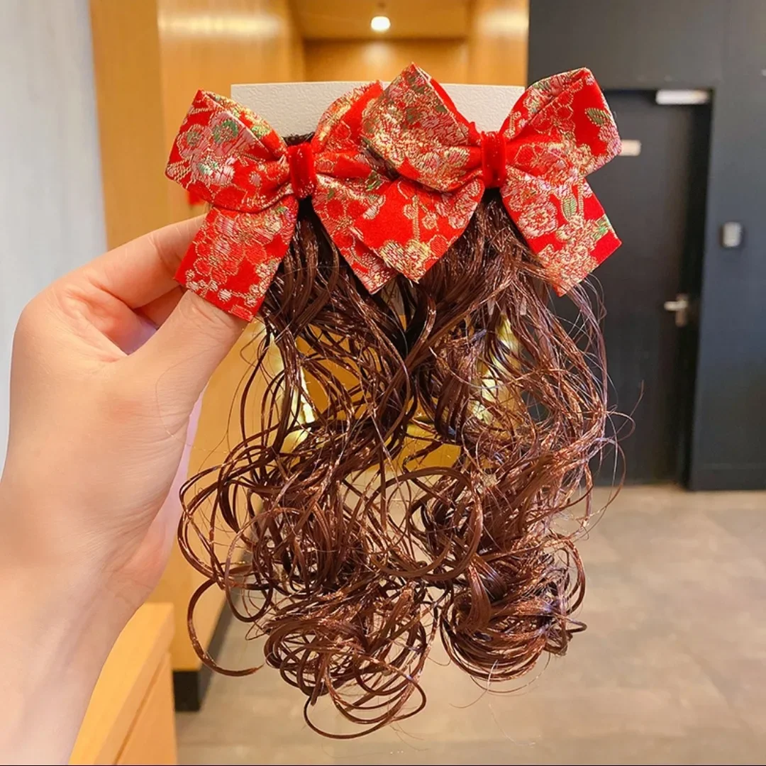 Cute Hair Extension for Kids Hair Wig Clips Girls Hair Accessories Wig Braids Hairpin Gift for kids Baby Princess Hairpins