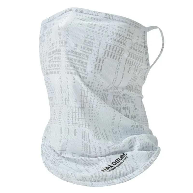 ISGTDRM Thin Breathable Quick-dry Outdoor Face Mask Sun Protection Summer Ice Silk Scarf Letter Pullover Neck Warmer