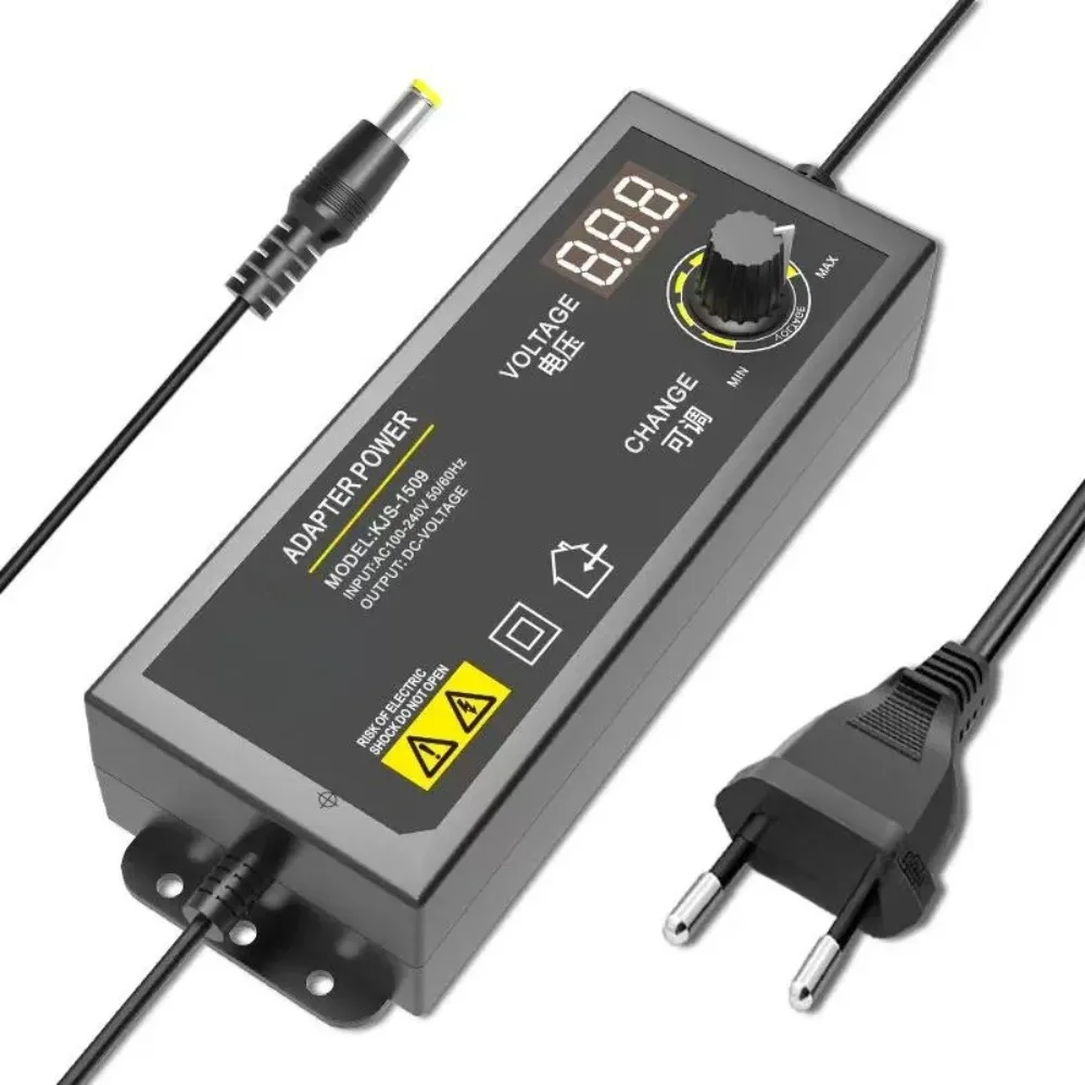 For KJS‑1509 EU Standard Adjustable Power Adapter 3‑36V 5A Digital Display Dimmable Speed Control (010)