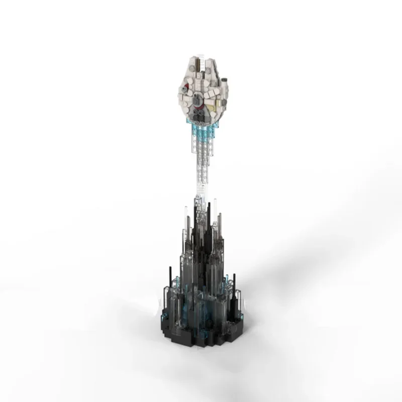 403PCS Moc Star Battle Micro Diorama: M.Falcon Hyperdrive 3D Poster Modell Bausteine Ziegel Diy Kreative Spielzeug Kind geschenk