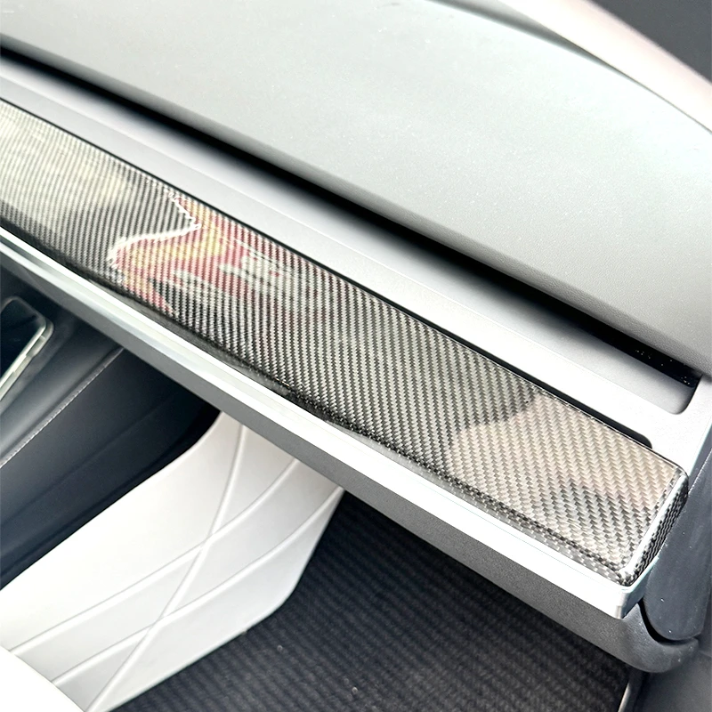 The product can be customized. Carbon fiber interior central control dashboard decorative strip