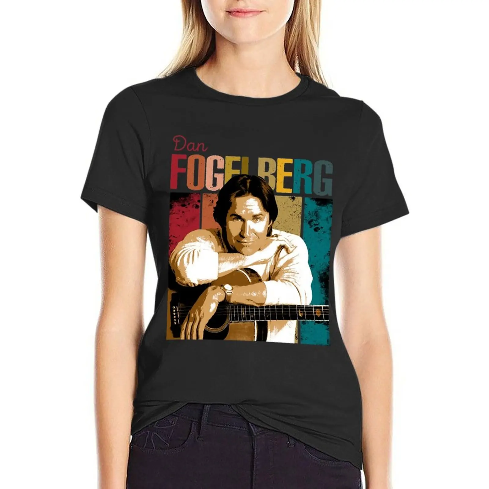 

Dan's Musical Journey, On Tees Show Your Affection for the Renowned Singer-Songwriter T-Shirt summer tops Woman T-shirts