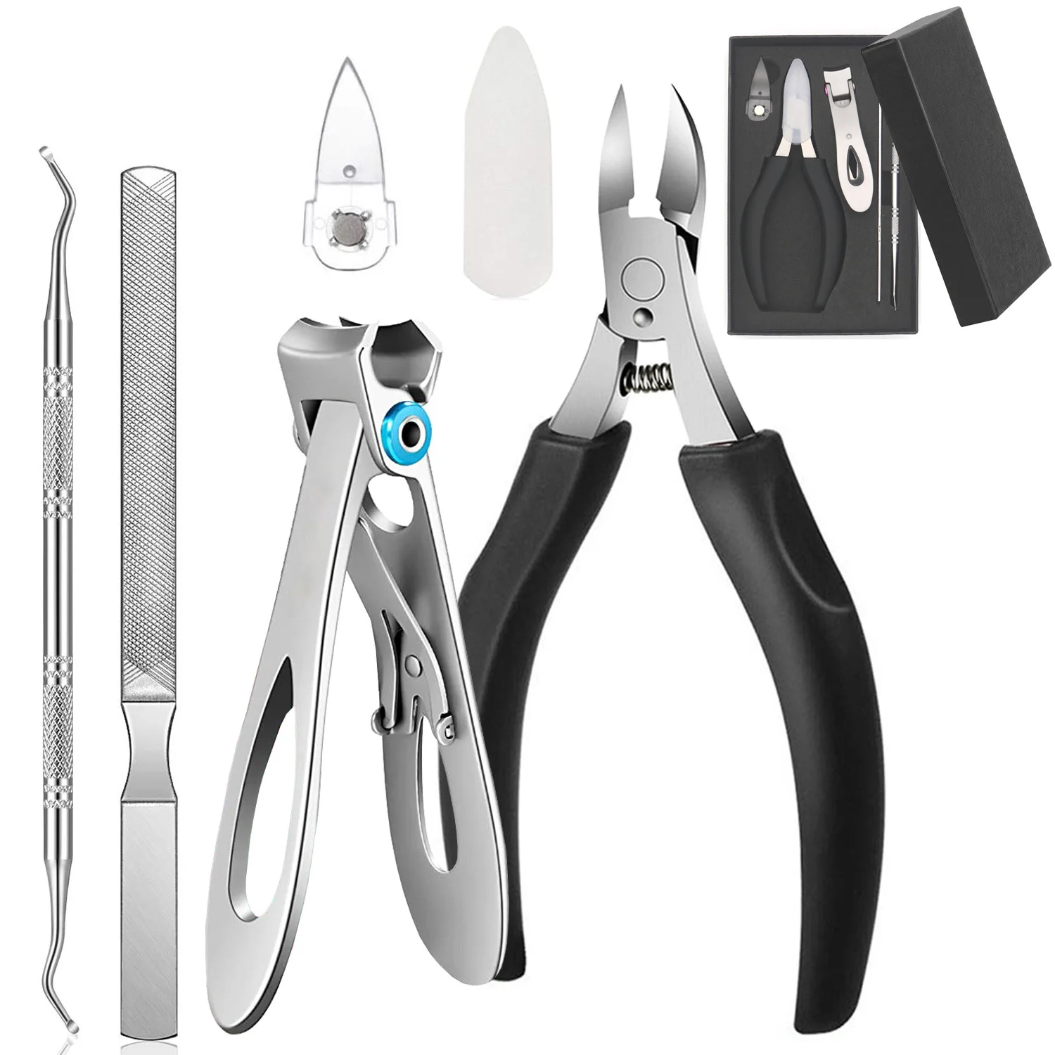 

Feet Toenail Clippers Set Professional Thick Ingrown Toe Nail Clippers Men Seniors Pedicure Clippers Toenail Cutters Nail Tools