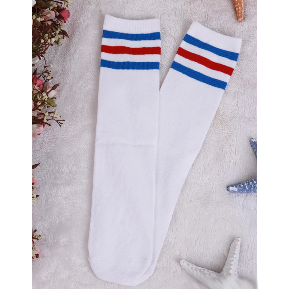 

1pcs Knee High Socks For Men Cotton Breathable Long Socks Sport Outdoor Running Fitness Stockings Blue Design