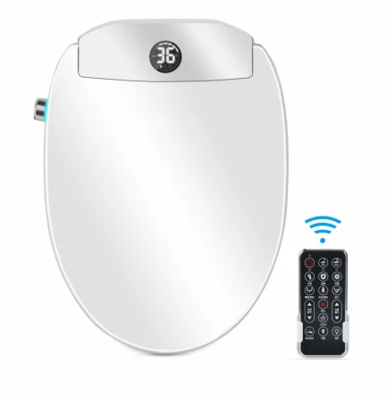 مقعد المرحاض الذكي المفتوح والإغلاق تلقائيًا، غطاء مقعد المرحاض الصحي للحمام الذكي