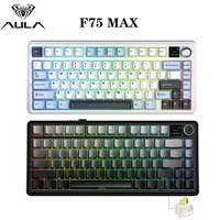 F75 MAX AULA Gaming Mechanical Keyboard Three-mode Connection 75% Layout Gasket Structure Hot-Swap RGB E-sports Keyboard