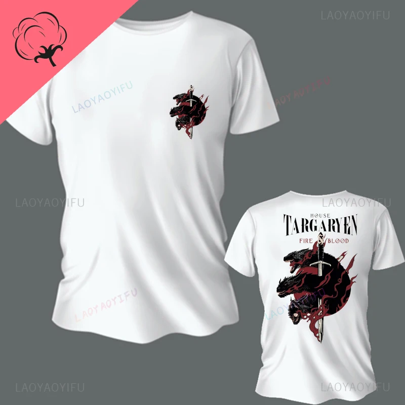 Klasyczne trójgłowe Dragon graficzne T shirty bawełniane męskie letnie moda uliczna Harajuku gorąca wyprzedaż nowość