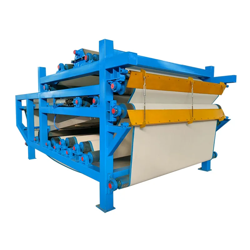 Sludge dewatering belt filter press, automatic belt vacuum filter, river dredging sludge filter press