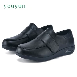 Hoogwaardige zachte zool antislip platte zool enkele schoen klittenband plus size heren damesschoenen comfortabele en lichtgewicht papa schoenen