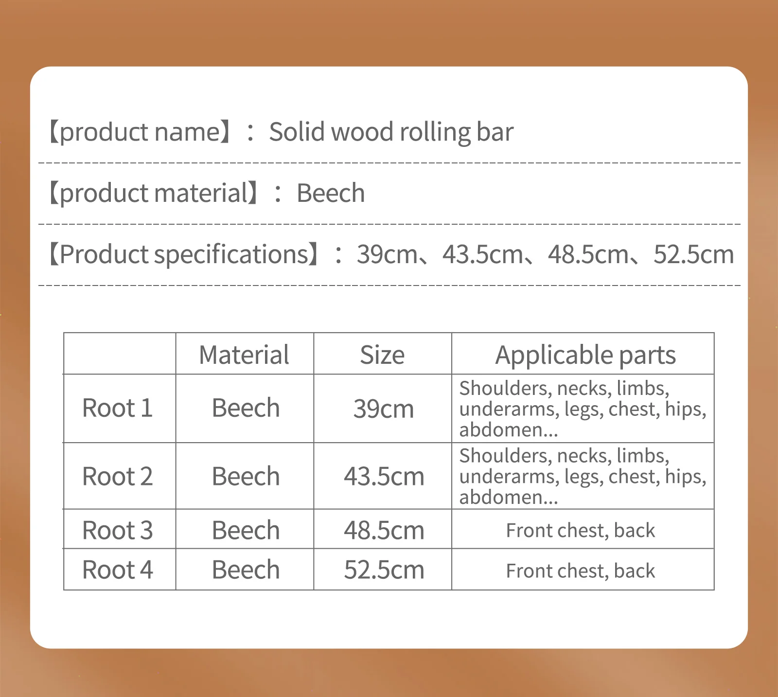 (Set of 4) Wooden Scraping Stick Muscle Relaxation Massage Tool，wood Therapy Massage Tools for Muscle Pain or Soreness Relief