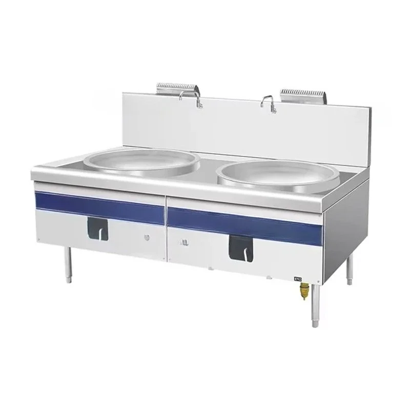 Commercial Double Head Stove Buffet Cooking Equipment Anti-rust High Temperature Support