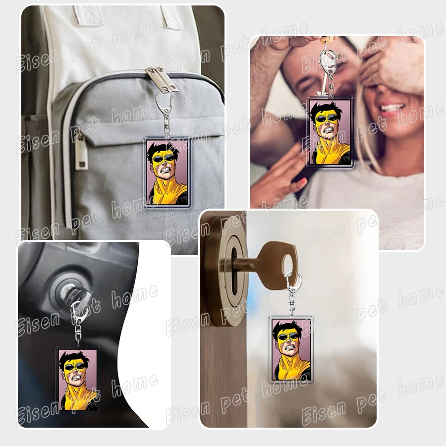 شعبية الكبار الرسوم المتحركة شخصيات خارقة سلاسل المفاتيح للنساء اكسسوارات حقيبة قلادة مفتاح سلسلة Keyrings مجوهرات المشجعين هدية #6