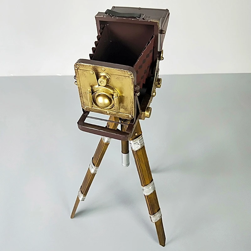 

Retro wrought iron camera model ornament creative bracket camera storage props personalized industrial style photography flower