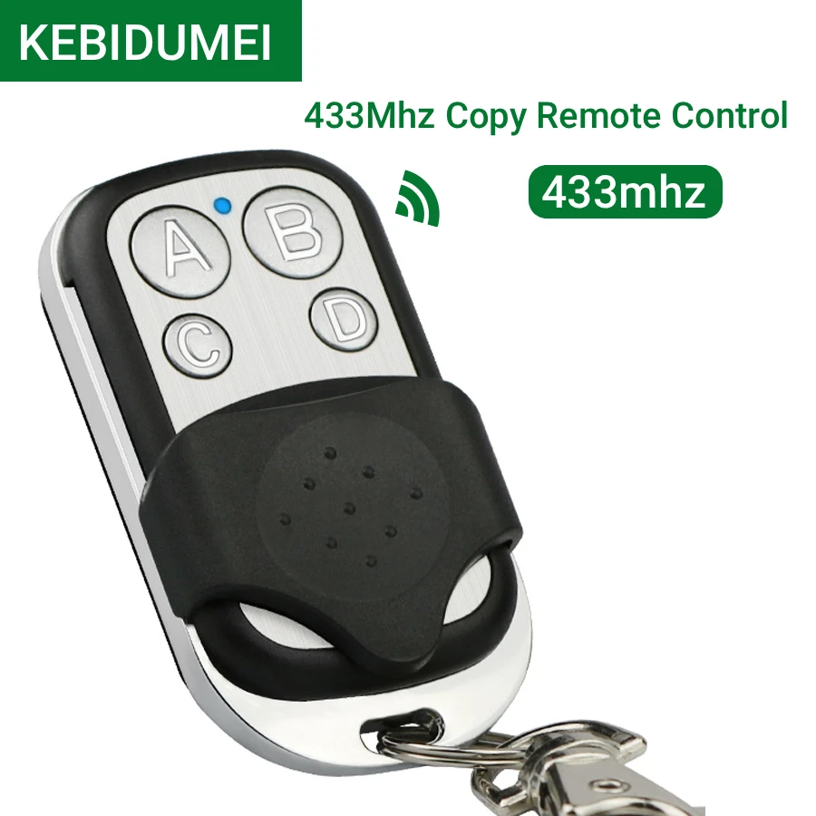 433MHz 4Button Remote Control ABCD Metal Push Button Transmitter Universal Garage Door Opener Duplicator Copy Remote Controller