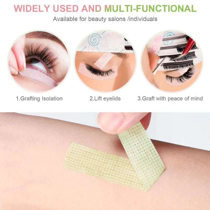 3PCS Japanese Grafted Eyelash Under Pads Tape Isolation Holes Breathable Patches Adhesive Eyelashes Extension Tape Eye Paper