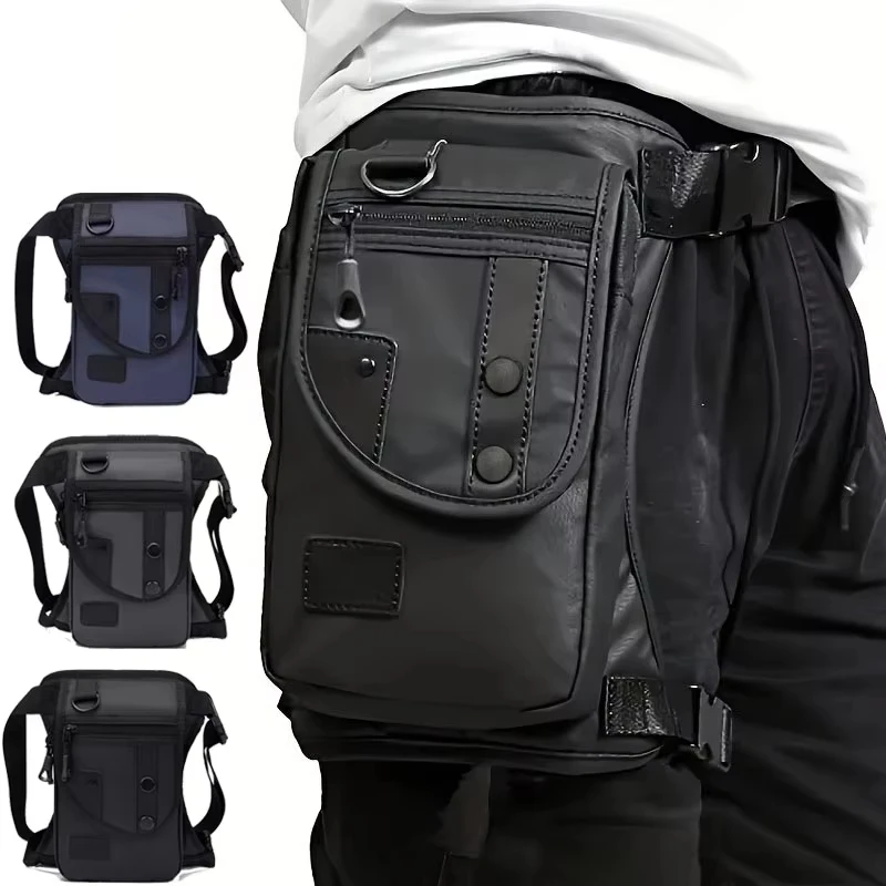 Image of Kletter-Hüfttasche für Herren, Outdoor-Reise-Sporttasche, Motorrad-Beintasche, tragbare Oberschenkeltasche für Handy und Freizeit