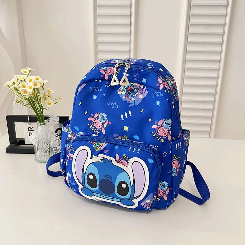 Stitch Backpack Cartoon Cute Figure Polychrome Waterproof Material Kindergarten Children Both Shoulders Casual Portable Outing - Image 5