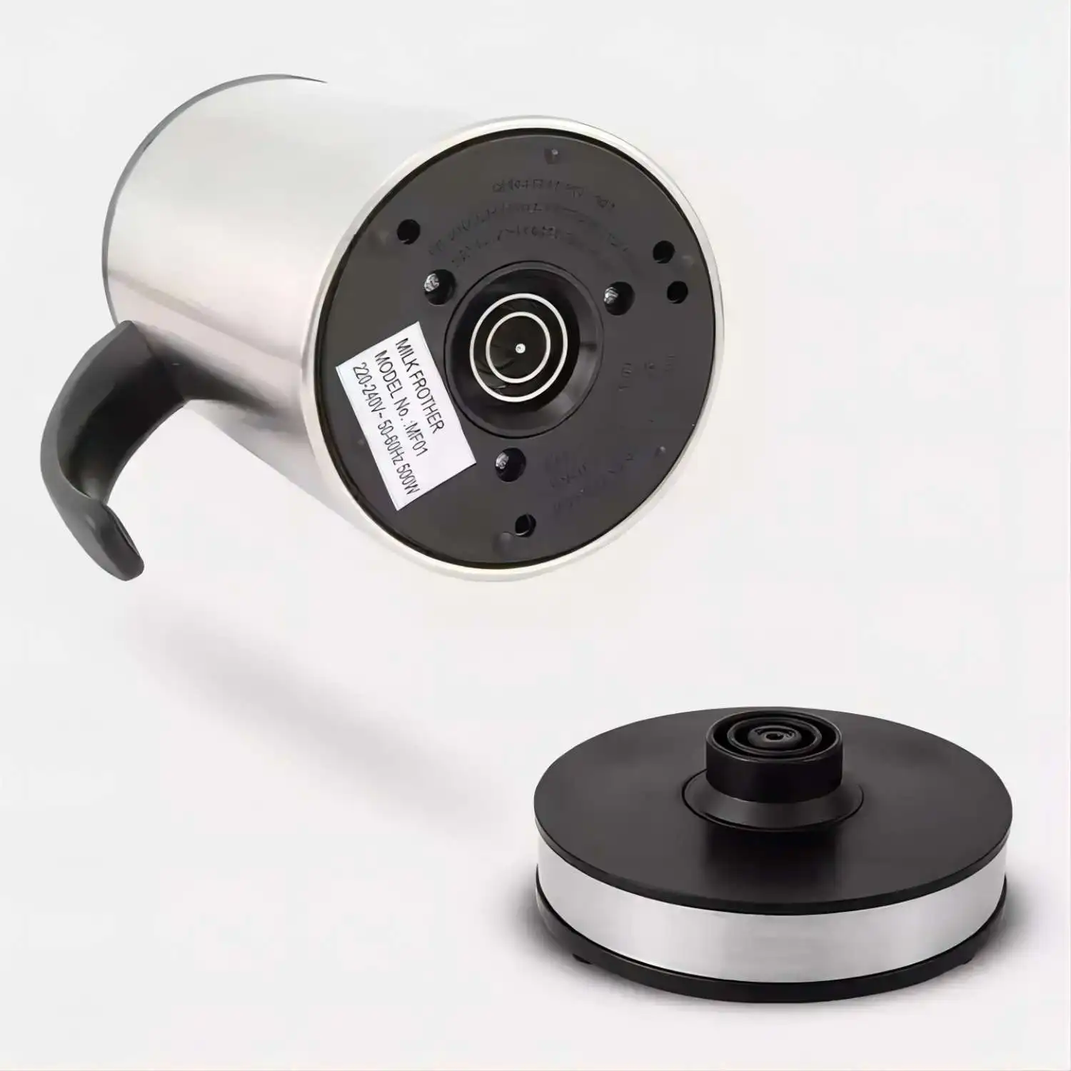 رغوة الحليب الكهربائية الأوتوماتيكية لتدفئة الحليب وتدفئة الشوكولاتة المصقولة المصنوعة من الفولاذ المقاوم للصدأ المنزلية 4 في 1 رغوة الحليب #3