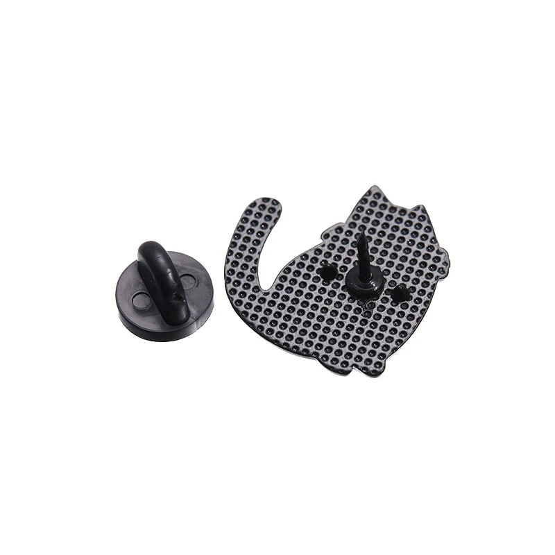 Black Cat Cinderella Cute Brooch Animal Big Eyes Cat Metal Badge Bag Metal Geometric Baked Paint Accessories image 3
