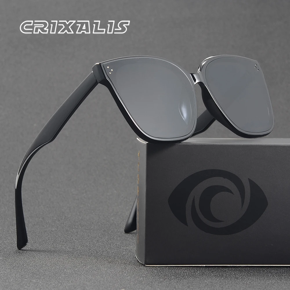 

CRIXALIS Sunglasses for Women UV400 Protection Oversized Cat Eye Frame Retro Sunglasses for Driving Fishing Outdoor