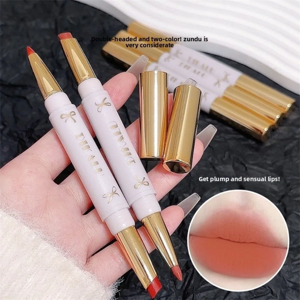 New Double-ended Lip Liner Moisturizing Non-transferable Soft Matte Lipstick Waterproof Lipsk Makeup Tool